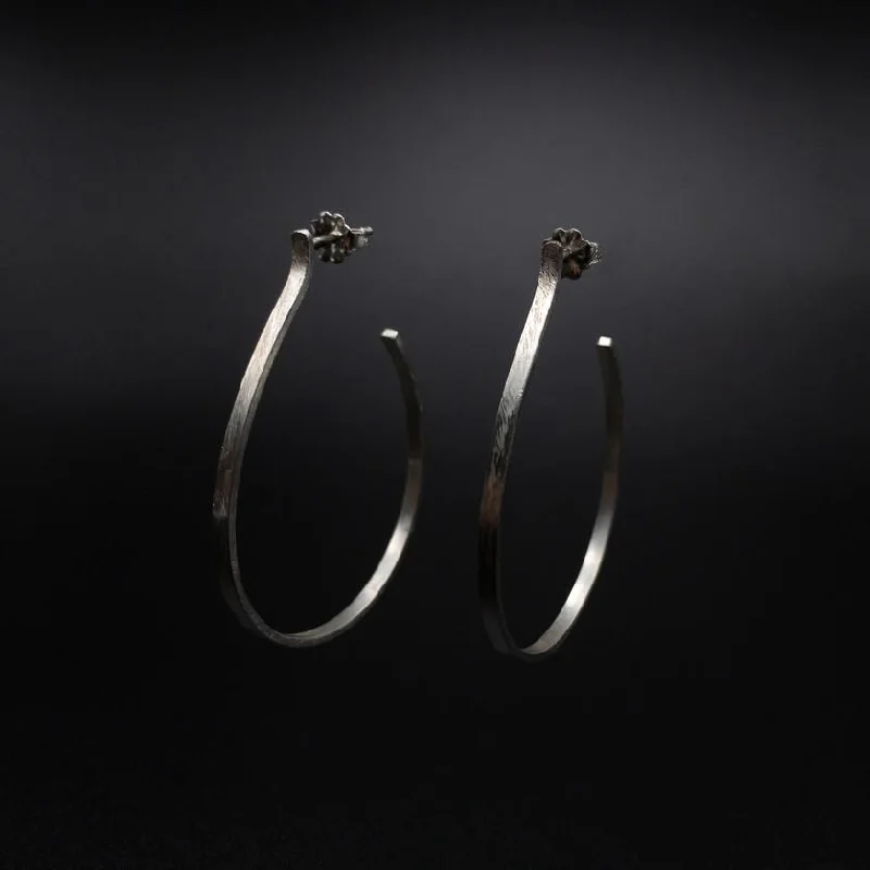 women’s customized jewelry for one-of-a-kind pieces -Sterling Silver Hoops, 4mm x 1mm