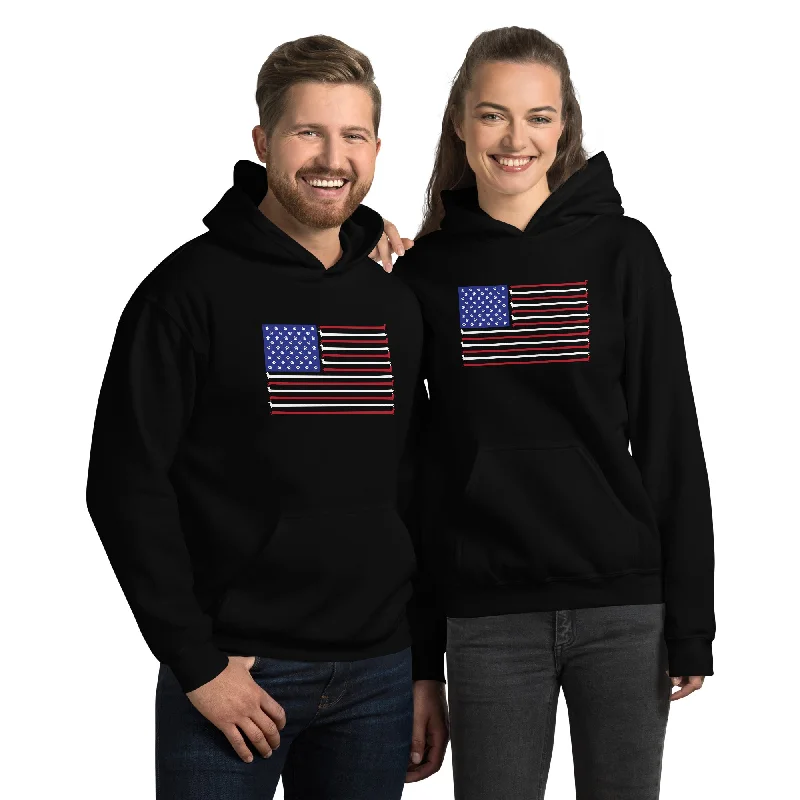 casual tops for women’s summer style -Dachshund Stars and Stripes Hoodie