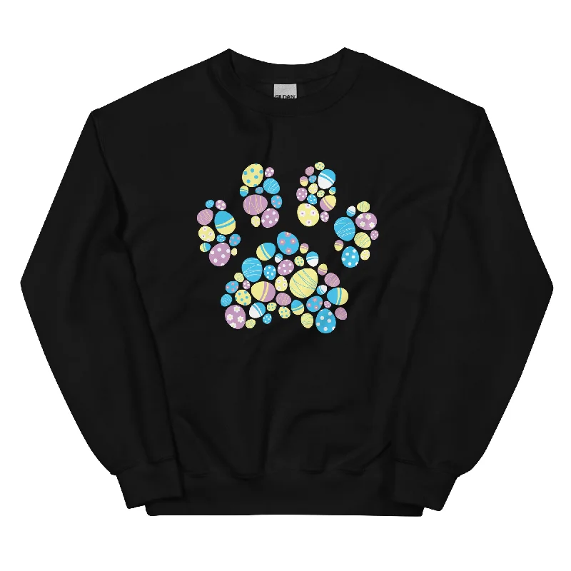 fashionable women’s pants for office wear -Easter Egg Paw Crewneck Sweatshirt