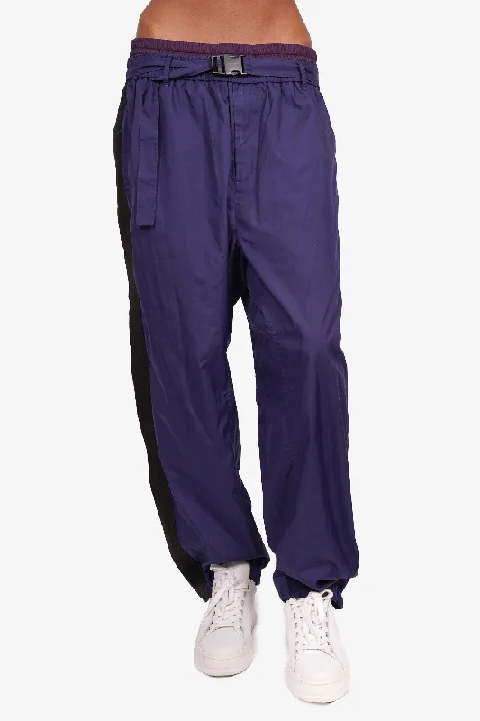 trendy women’s tunics for casual style -3.1 Phillip Lim Navy Faux Two-Piece Sweatpants Size M