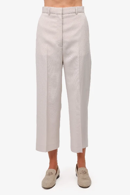 chic women’s dresses for cocktail parties -Acne Studios Cream Straight Leg Trousers Size 36