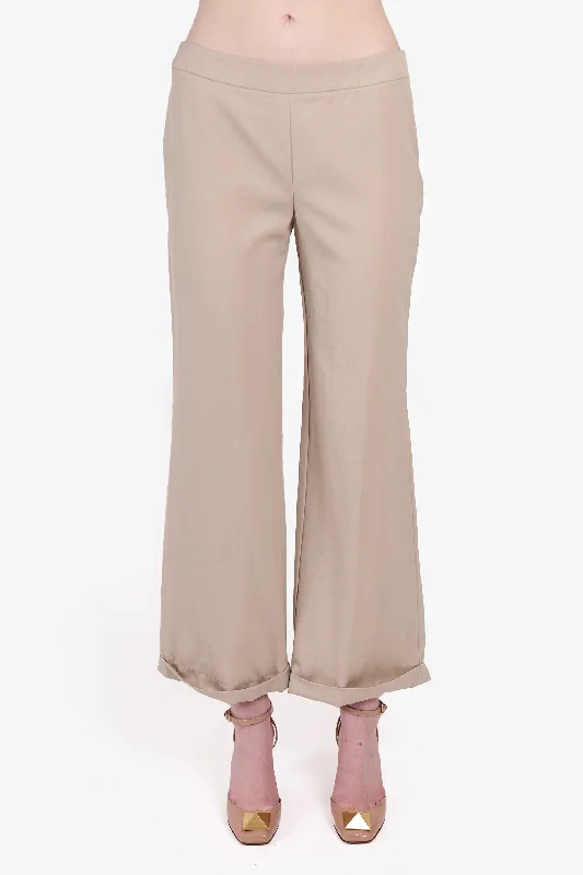 women’s stylish jackets for every occasion -Akris Punto Tan Wool Straight Leg Pants Size S