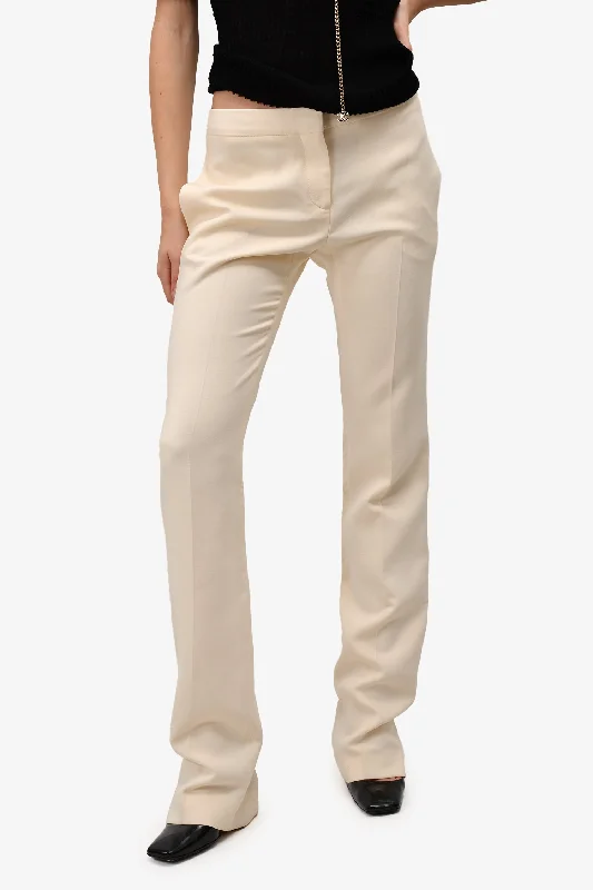 trendy dresses for women’s business events -Alexander McQueen Cream Trousers Size 42