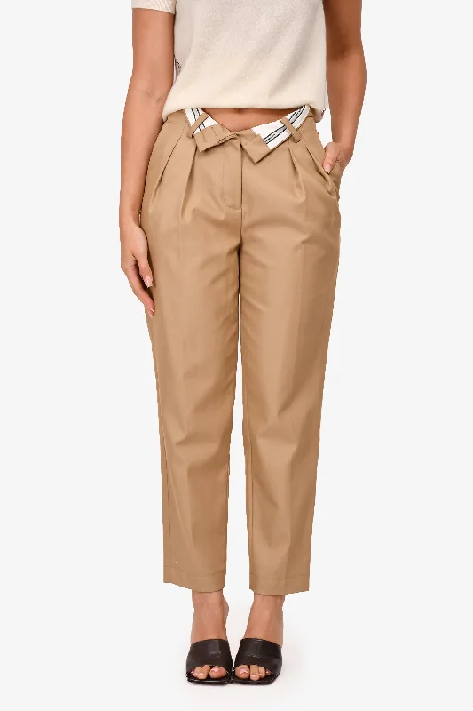 chic women’s skirts for day-to-night wear -Alexander Wang Beige Waist Detailed Pants Size 0