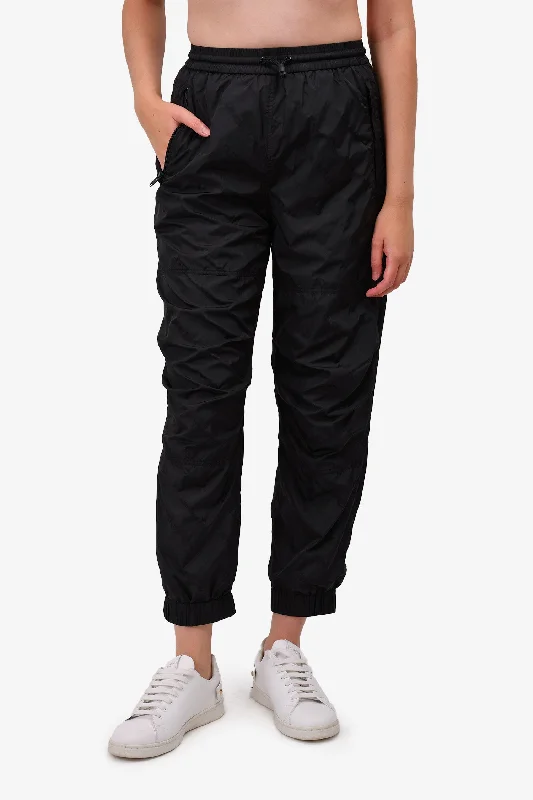 women’s comfortable pants for everyday use -Alexander Wang Black Nylon Joggers Size XS