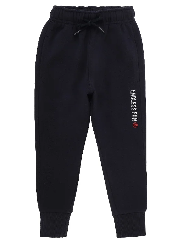 trendy pants for women’s weekend look -Boys Casual Navy Blue Track Pants