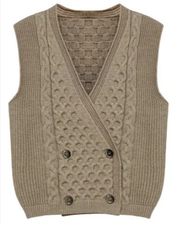 cozy women’s sweaters for chilly days -Metro - Cable Knit Wrap Vest