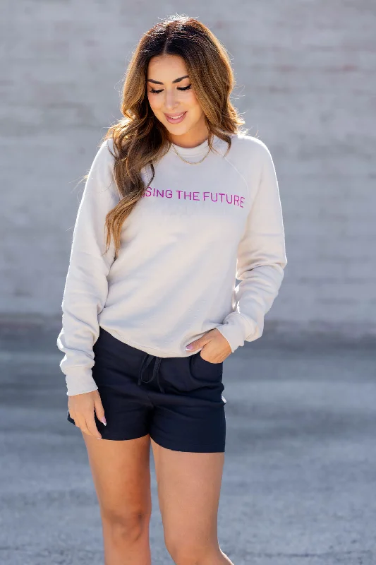 elegant women’s dresses for business dinners -Raising The Future Graphic Crewneck