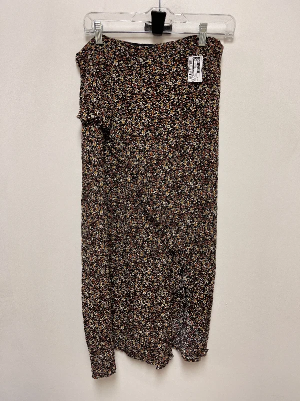 women’s chic shirts for casual work wear -Skirt Maxi By Banana Republic In Black & Brown, Size: 12