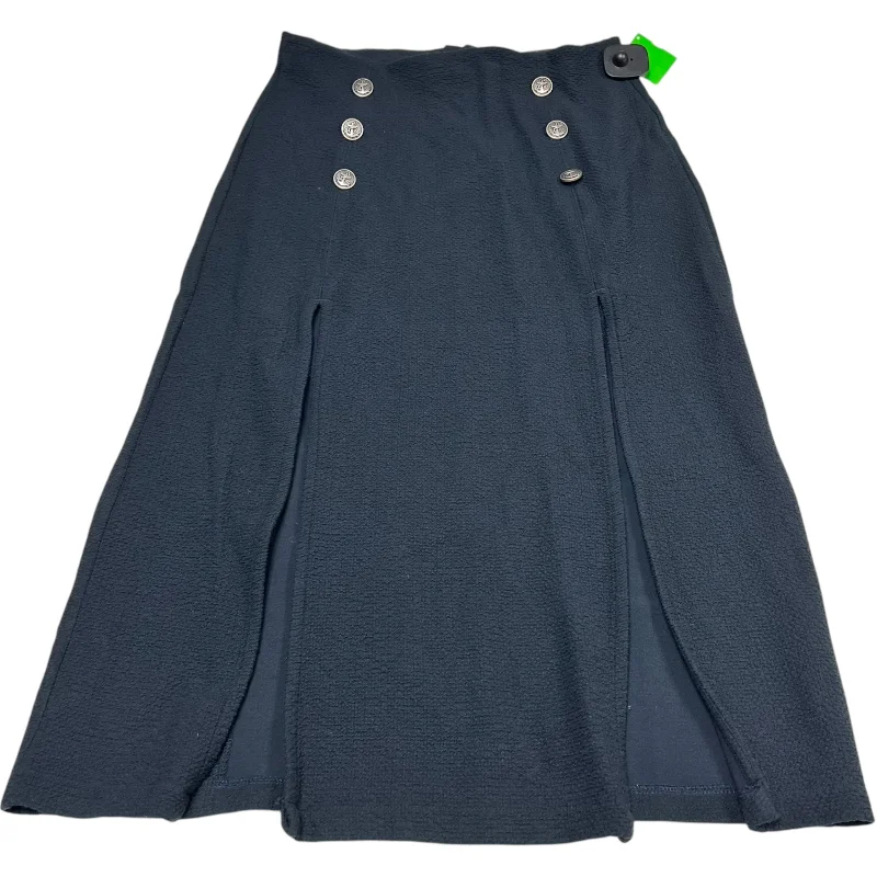 stylish women’s sweaters for casual wear -Skirt Midi By Maeve In Navy, Size: M