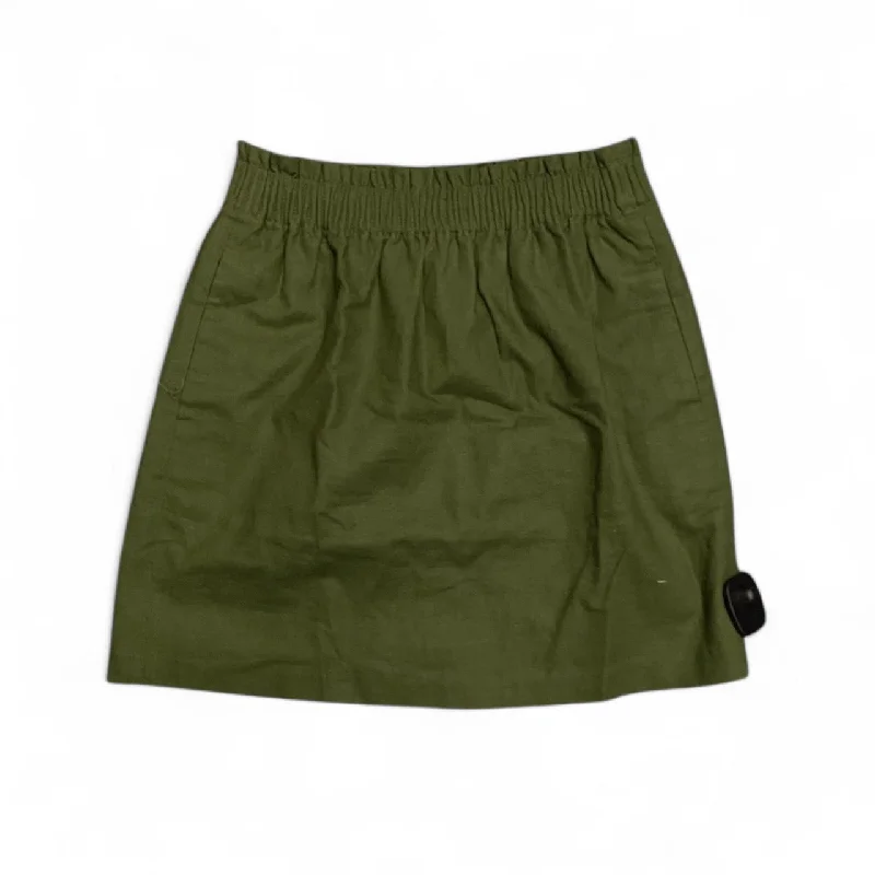 women’s cozy loungewear for weekend relaxation -Skirt Mini & Short By J. Crew In Green, Size: 0