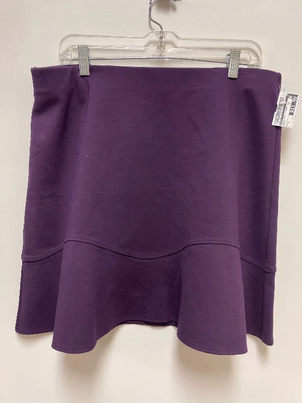 comfortable women’s loungewear for home -Skirt Mini & Short By Loft In Purple, Size: L