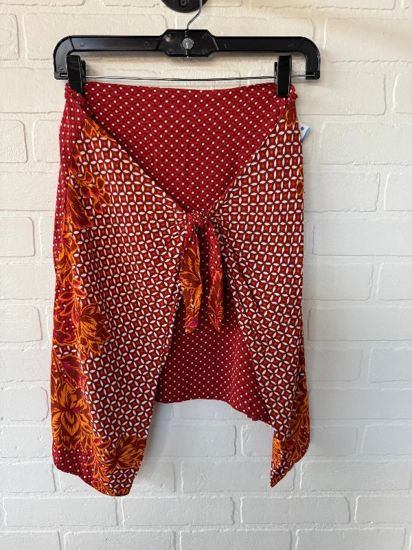 women’s fashionable loungewear for weekends -Skirt Mini & Short By Maeve In Red & White, Size: 6