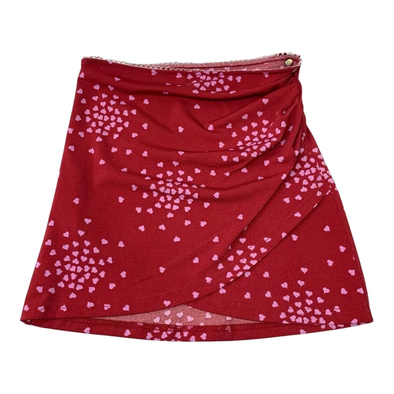 trendy women’s shirts for business attire -Skirt Mini & Short By Urban Outfitters In Red, Size: Xs