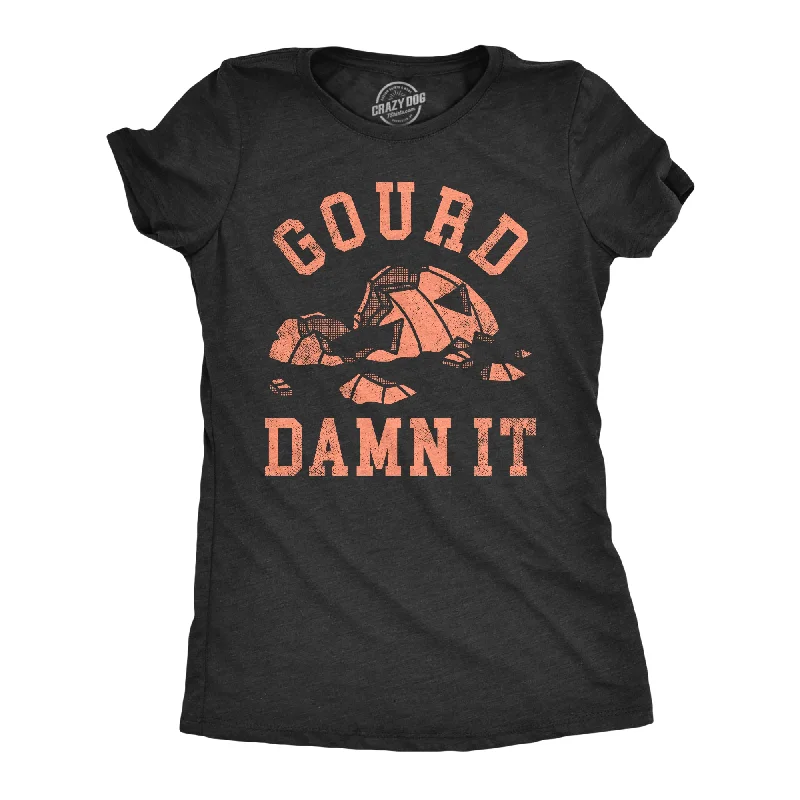 versatile dresses for women’s travel style -Womens Gourd Damn It T Shirt Funny Halloween Smashed Pumpkin Jack O Lantern Joke Tee For Ladies