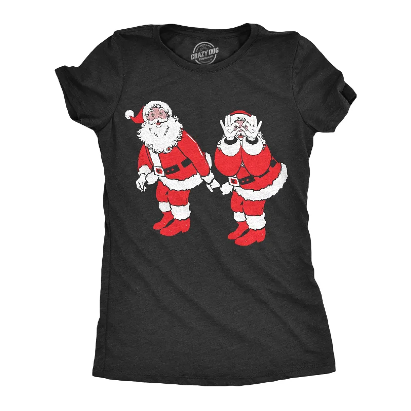 stylish tunics for women’s casual looks -Womens Griddy Dance Santa T Shirt Funny Xmas Viral Dancing St Nick Joke Tee For Ladies