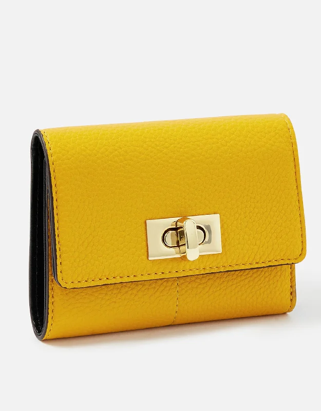 fashionable handbags for women’s everyday looks -Accessorize London women's Yellow Sandra Purse Wallet