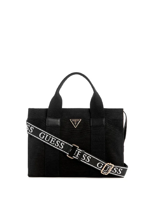 designer bags for women’s formal work wear -Black Canvas Small Tote Bag