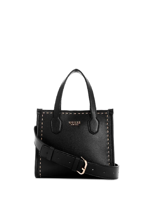 women’s bags with adjustable shoulder straps -Black Silvana Mini Tote Bag