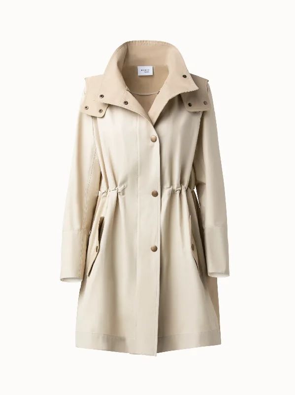 women’s formal jackets for business meetings -Cotton Techno Trench Coat