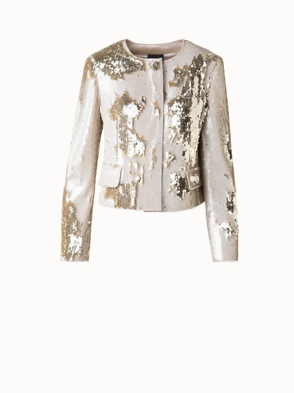 women’s bags for weekend getaways -Cropped Jacket with Dual Sequins