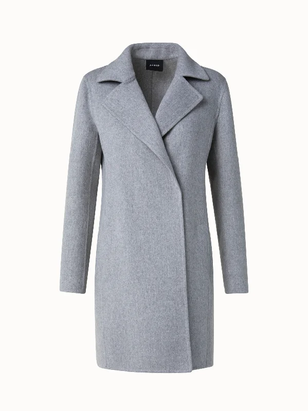 women’s trendy shirts for work or play -Double-Face Cashmere Coat