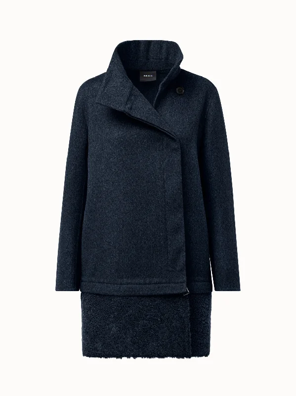 chic dresses for women’s spring wardrobe -Fabiella Cashmere And Shearling Coat