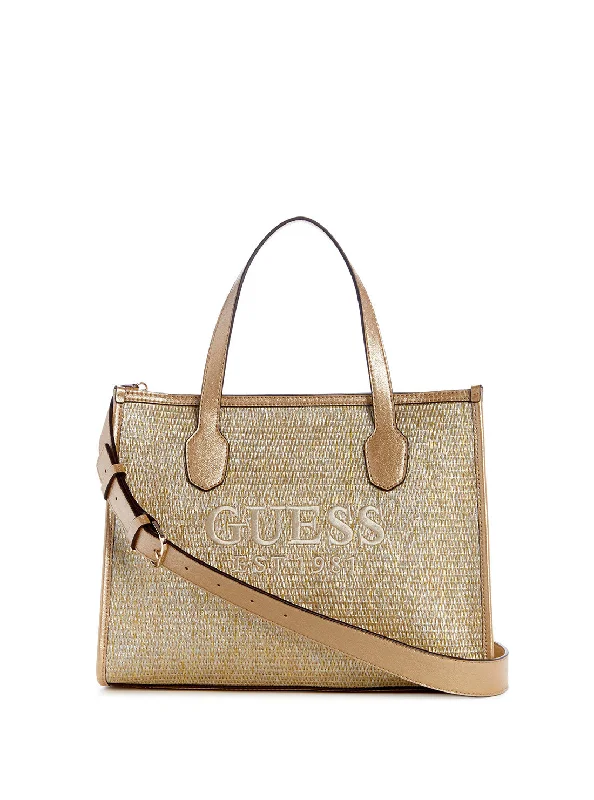 minimalist crossbody bags for women -Gold Silvana Tote Bag