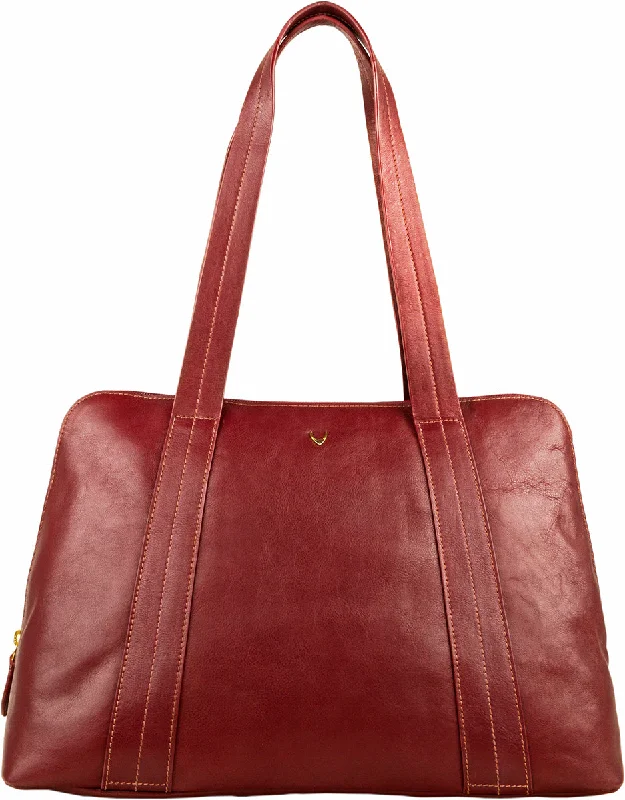 women’s elegant bags for wedding events -Hidesign Cerys Leather Multi-Compartment Shoulder Bag Red