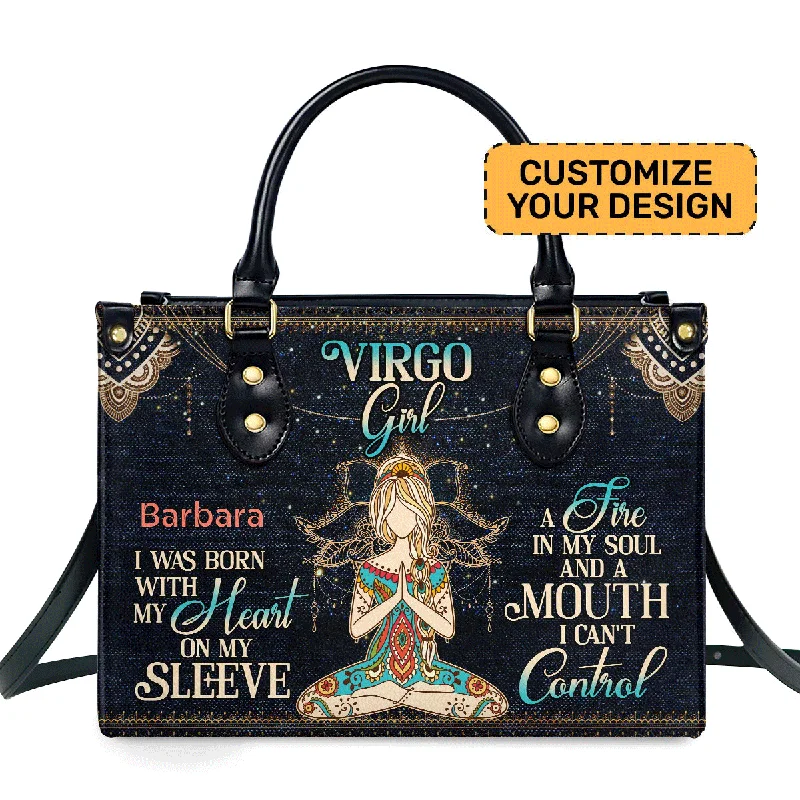 elegant bags for women’s formal functions -I Can't Control - Personalized Leather Handbag MB96