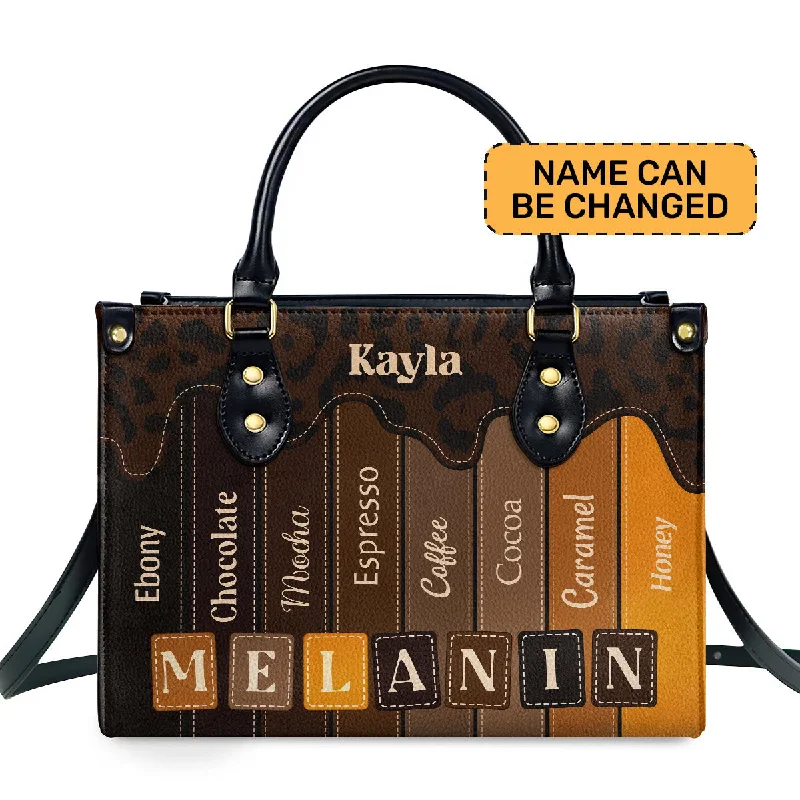 women’s luxury bags with sophisticated designs -MELANIN - Personalized Leather Handbag SB13