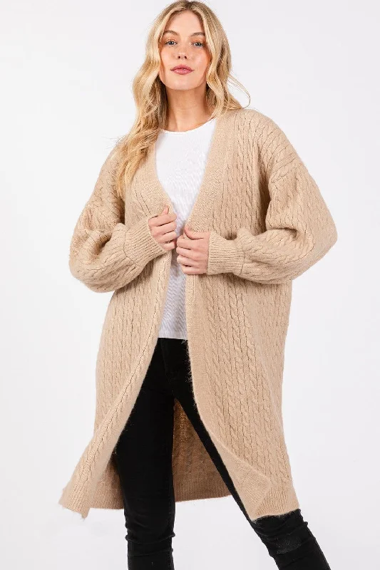 fashionable handbags for women’s everyday looks -MS0406 Cable Knit Cardigan