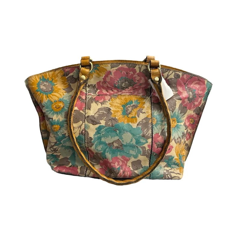 classic leather handbags for women -Tote Designer By Patricia Nash in Floral Print, Size: Large