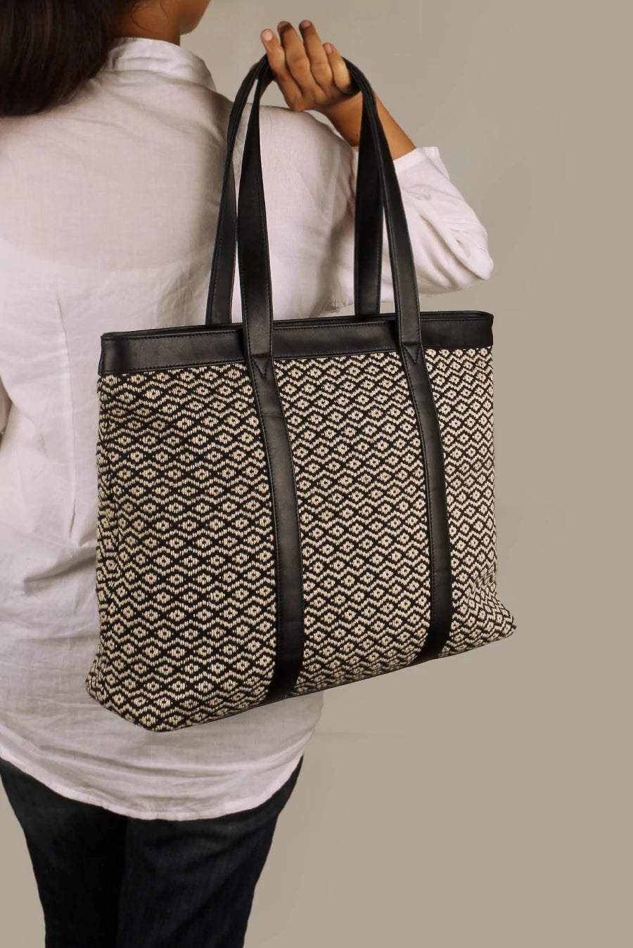 stylish bags for women’s business meetings -Women Handloom Office Tote Bag