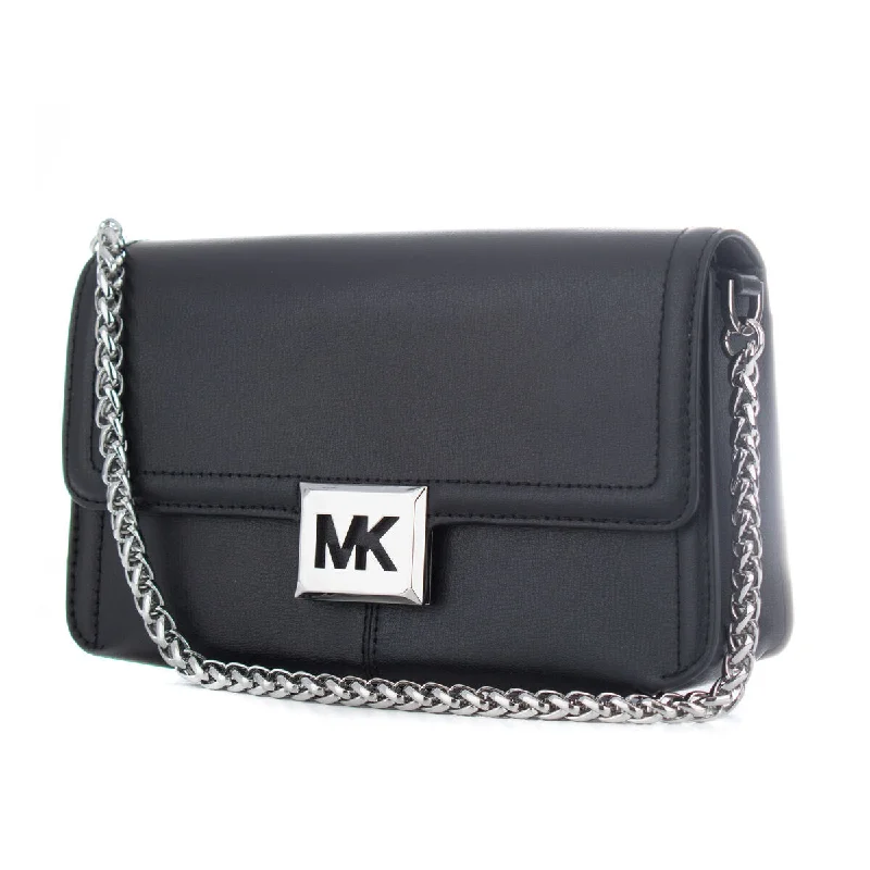 eco-friendly women’s handbags for casual wear -Michael Kors 35F1S6SL3L-BLACK Black Leather Shoulder Bag