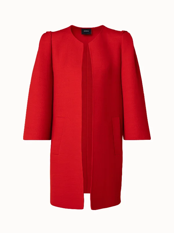 elegant dresses for women’s special celebrations -Wool Double-Face Coat