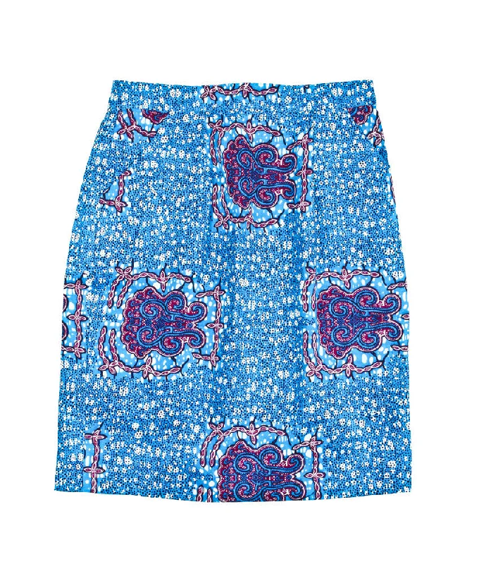 women’s elegant dresses for holiday parties -Pencil Skirt in Blue Ganesha