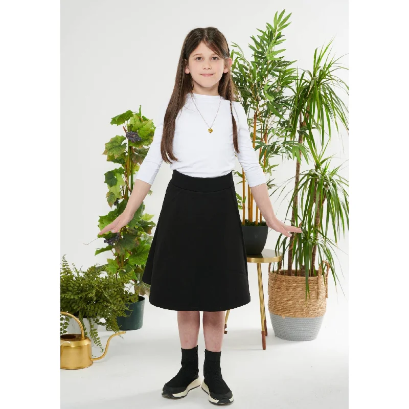 women’s stylish dresses for autumn outings -Girls A-Line Skirt