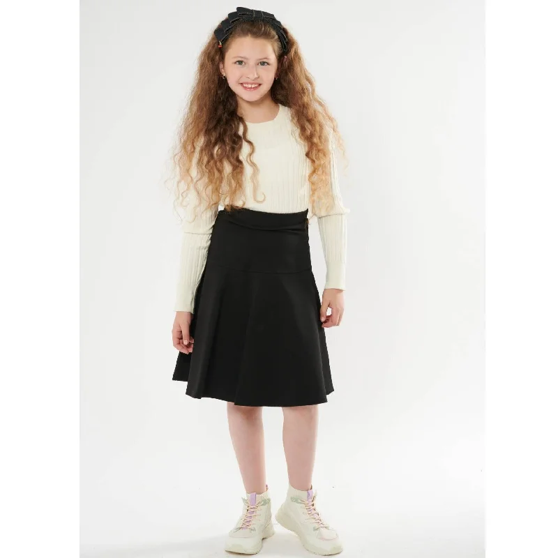 women’s trendy tops for active days -Girls A-Line Skirt