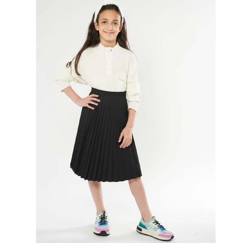 elegant dresses for women’s special celebrations -Girls Midi Pleated Skirt