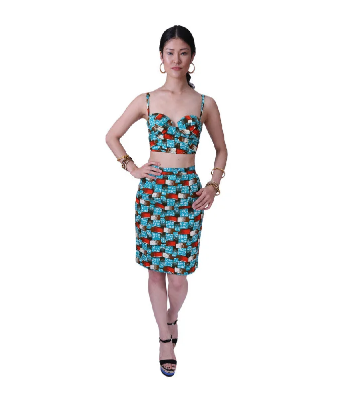 fashionable skirts for women’s office outfits -Pencil Skirt in Tic Tac Toe