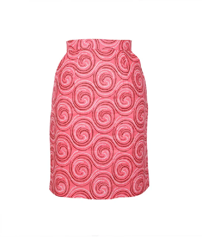 stylish jumpsuits for women’s evening parties -Pencil Skirt in Pink Swirls