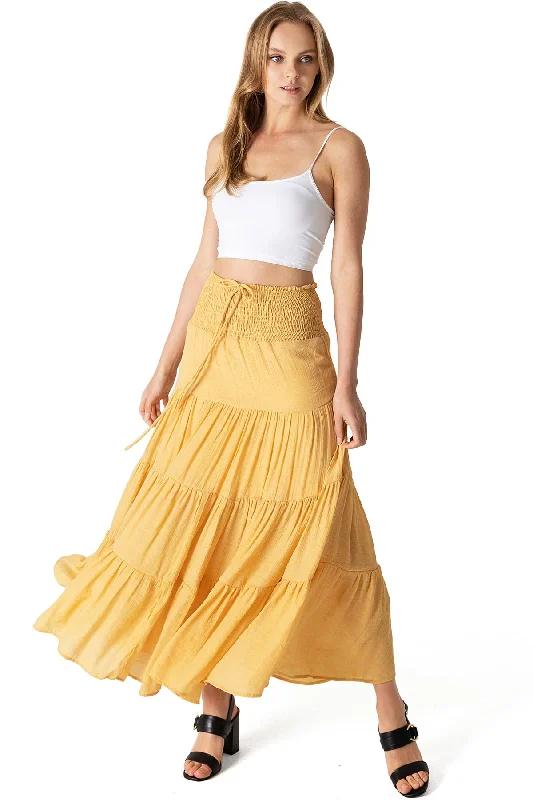 women’s cozy loungewear for weekend relaxation -Serenity Maxi Skirt