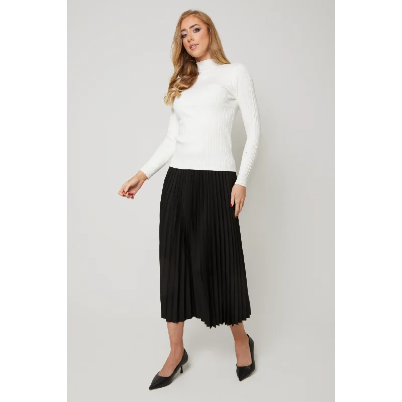 versatile dresses for women’s travel style -Women's Midi Pleated Skirt