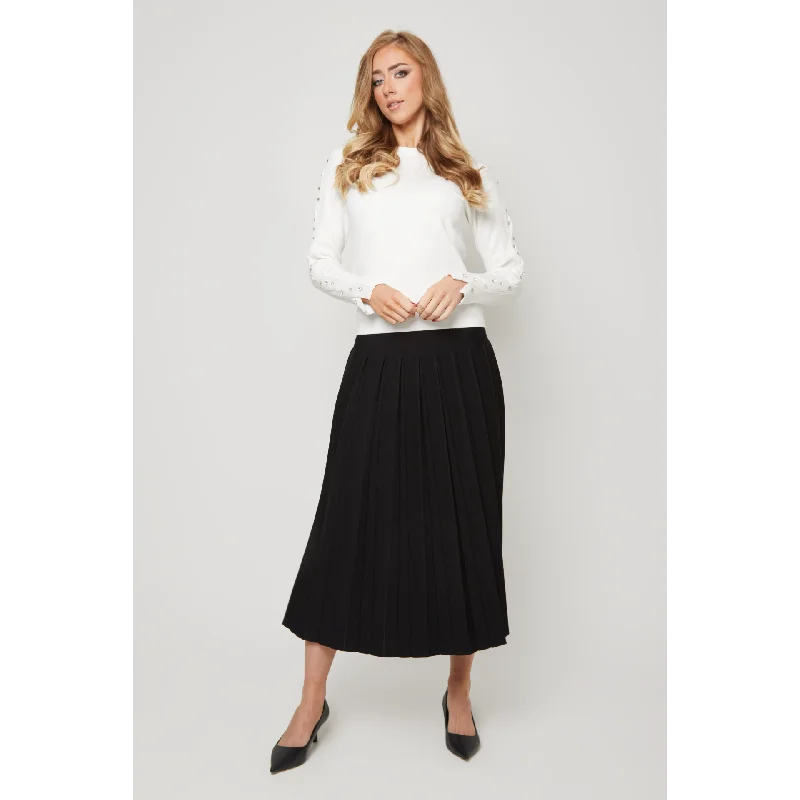 women’s comfortable dresses for casual days -Women's Fine Knit Midi Skirt